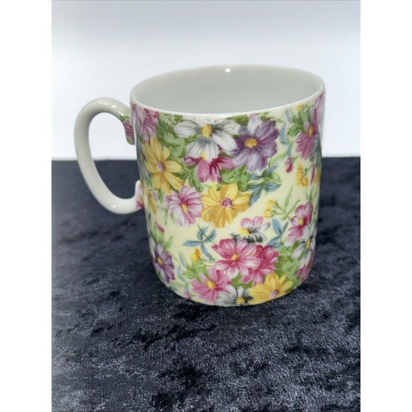 The Unbranded Brand Other - Vintage Smaller Chintz Floral Roses Mug 3" Tall 2.75" Diameter